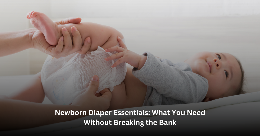 mother and baby with diaper