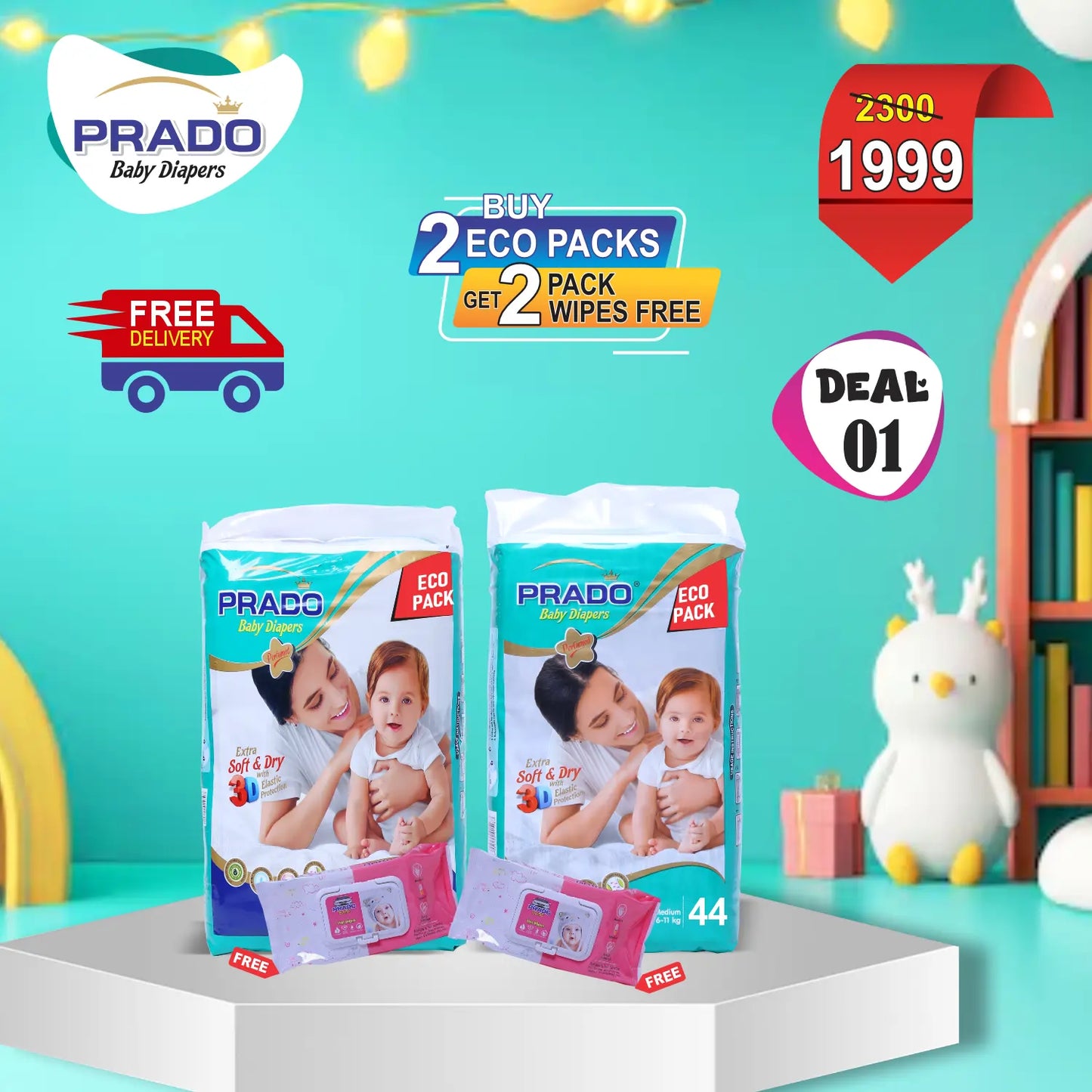 Eco Deal 01 | Buy 2 Eco Packs & Get 2 Wipes Free