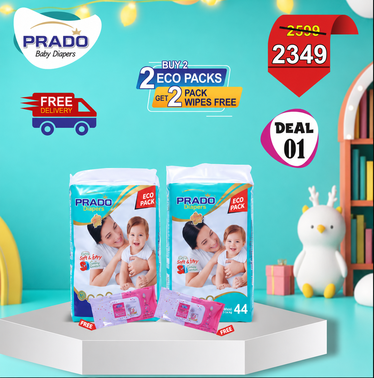 Eco Deal 01 | Buy 2 Eco Packs & Get 2 Wipes Free