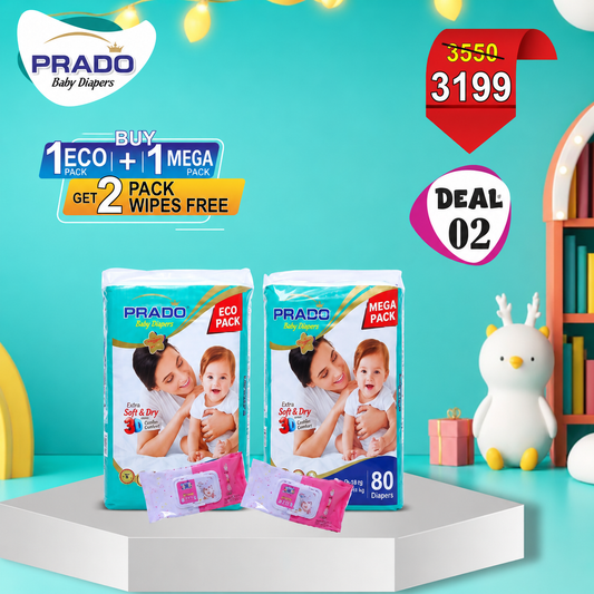 Eco Mega Deal 02 | Buy 1 Eco + 1 Mega Pack & Get 2 Wipes Free