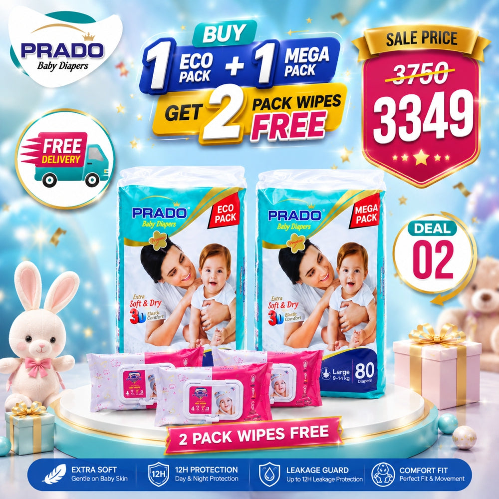 Eco Mega Deal 02 | Buy 1 Eco + 1 Mega Pack & Get 2 Wipes Free