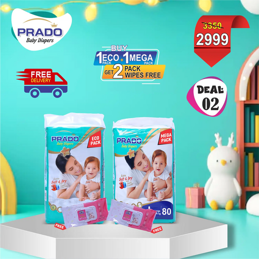 Eco Mega Deal 02 | Buy 1 Eco + 1 Mega Pack & Get 2 Wipes Free